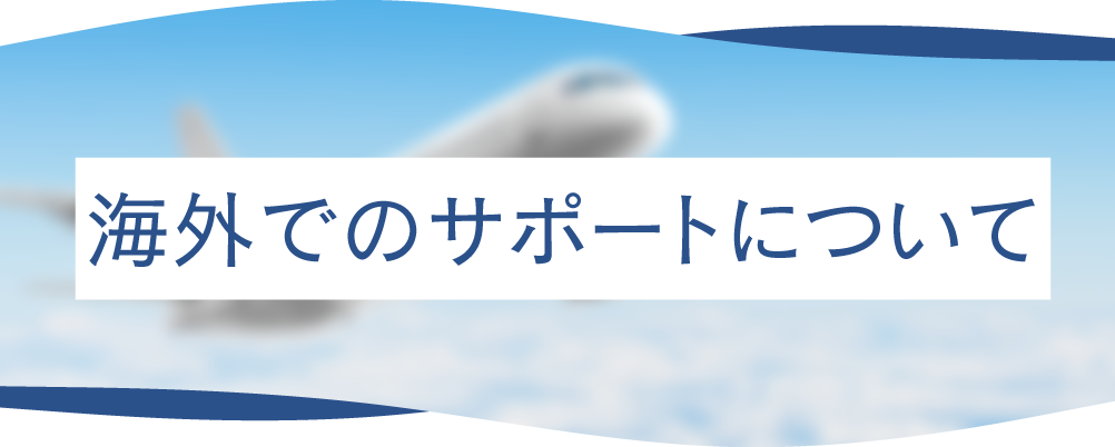 海外でのサポートについて